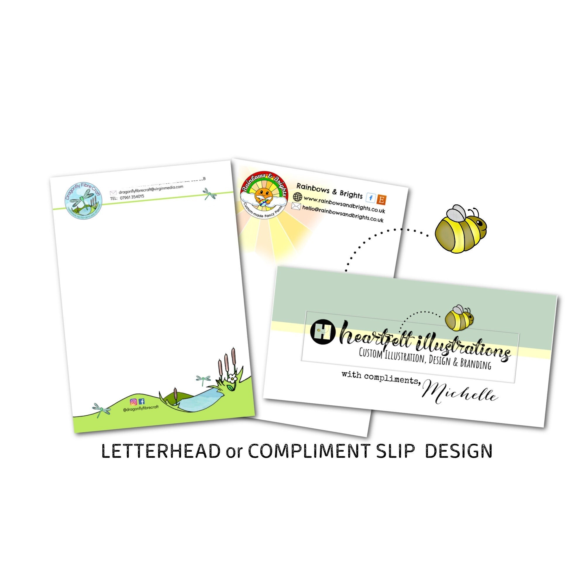 LETTERHEAD Or Compliment SLIP Custom DESIGN Sized As Required Digital Files Provided Print Yourself Business Branding Services