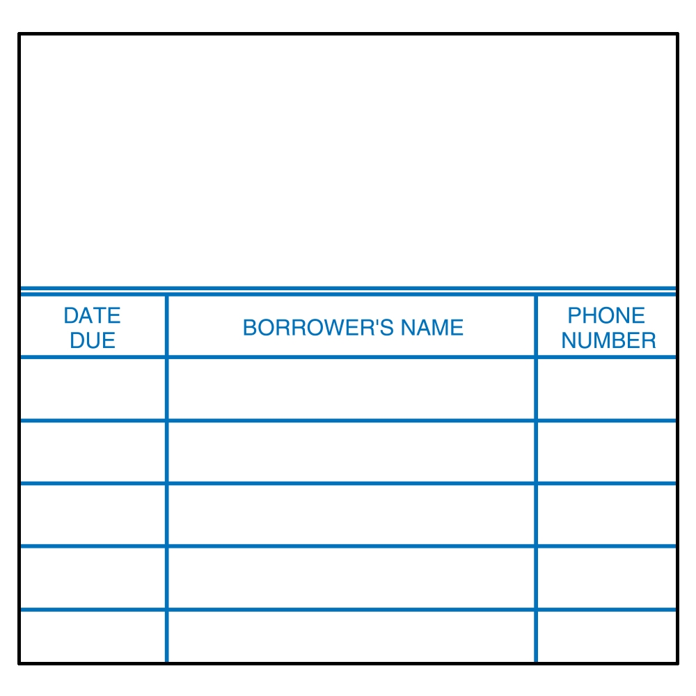 Library Due Date Slip Template