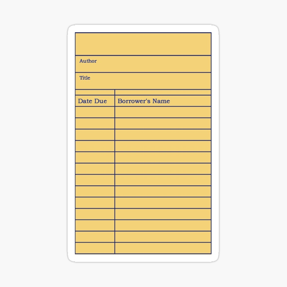 Library Due Date Slip