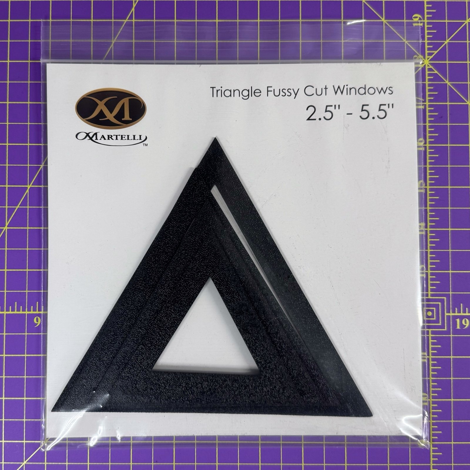 MARTELLI Triangle Non slip Templates And Fussy Cut Windows Set For 