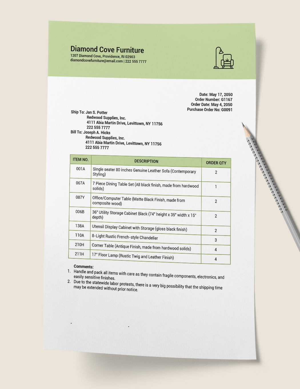 Modern Packing Slip Template In Word Google Docs Pages Download Template