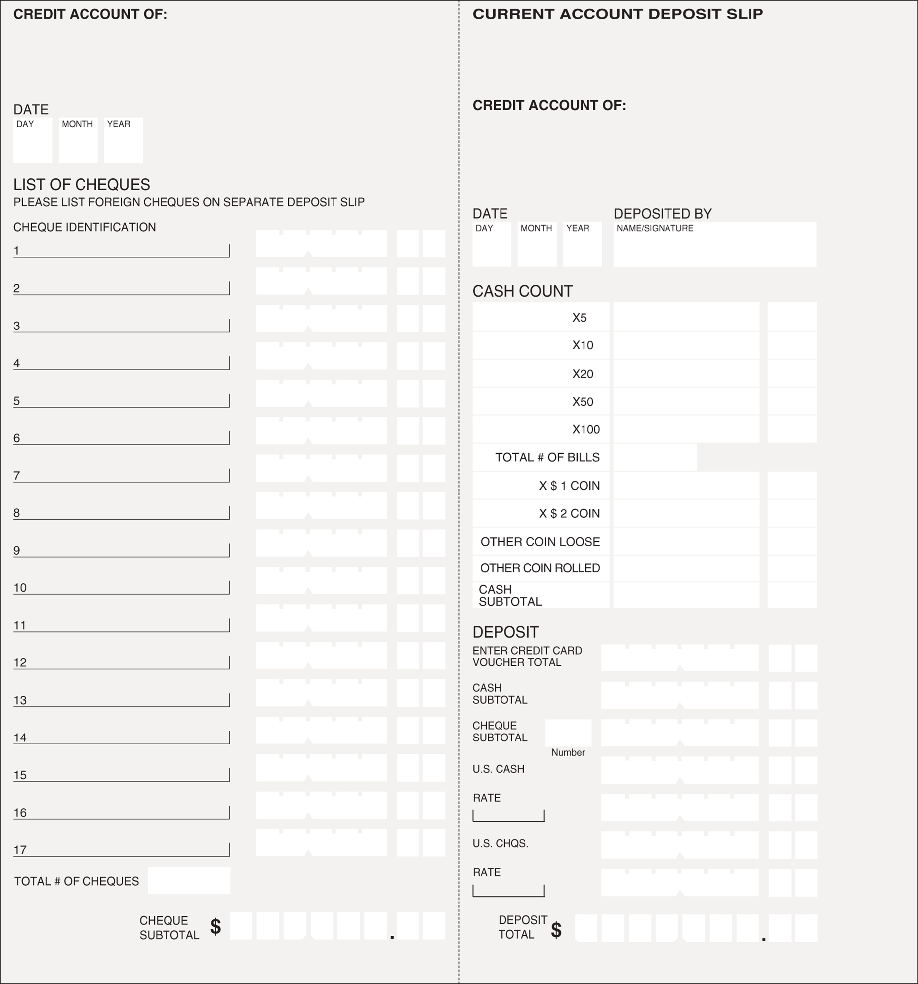 Atb Deposit Slip Template