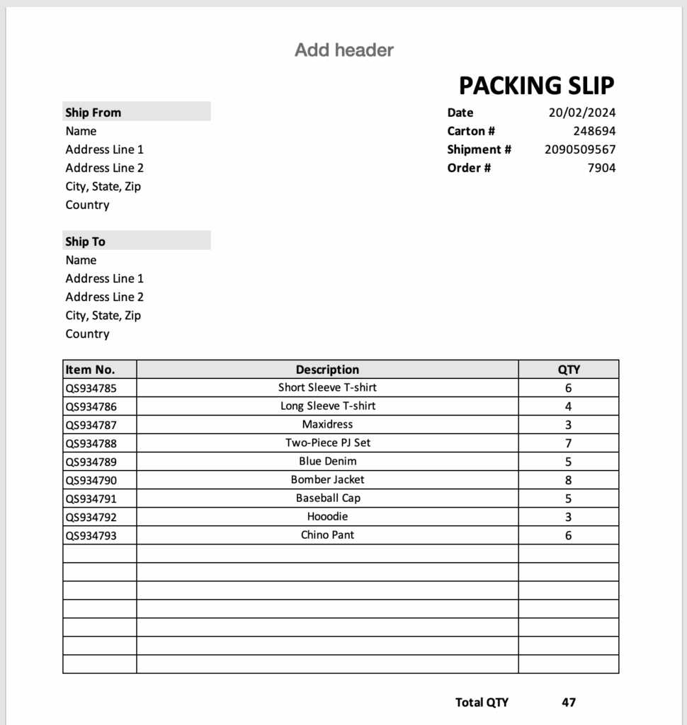 Comment Slips Duty Slip Template - Printable Slip Templates