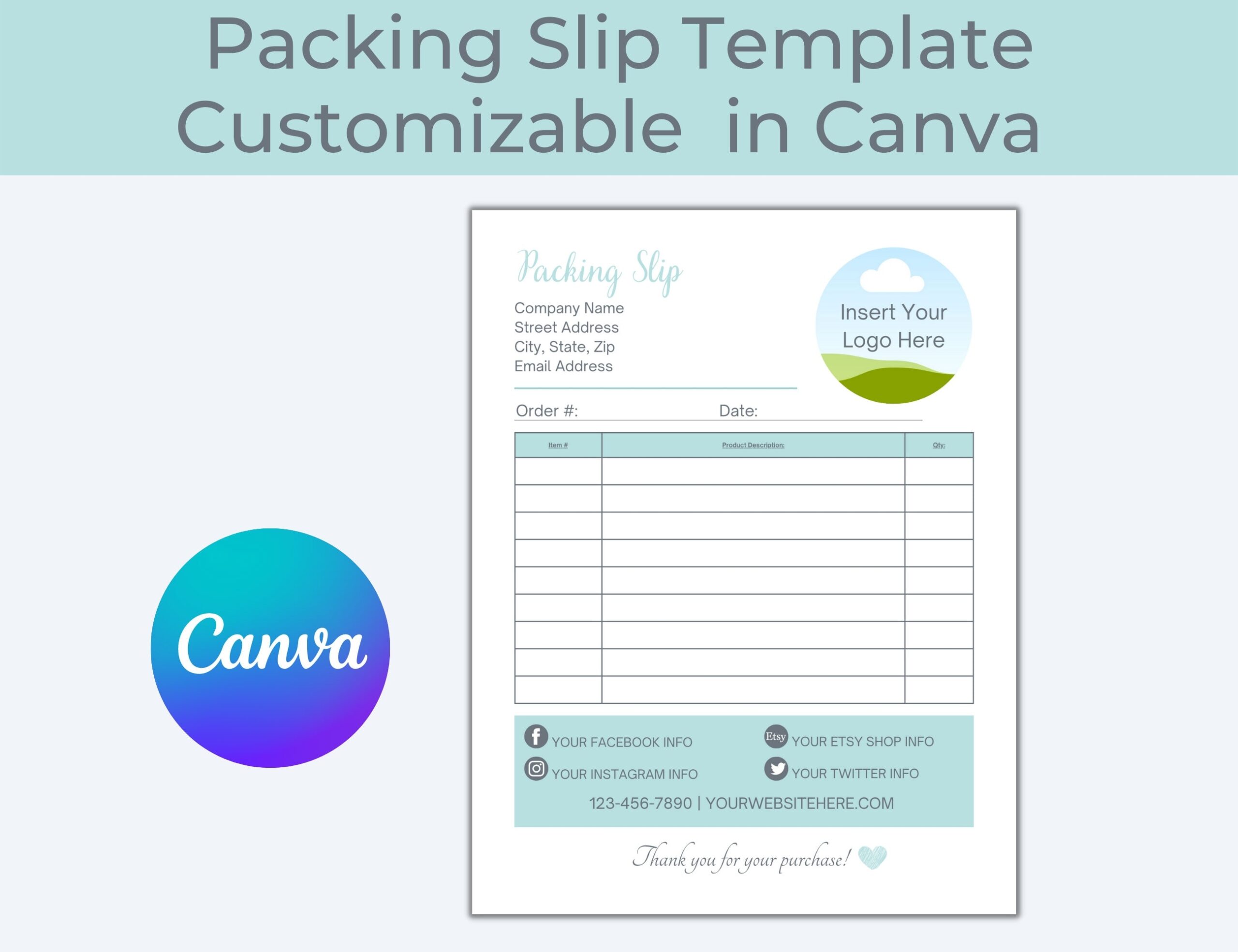 Illustrator Packing Slip Template
