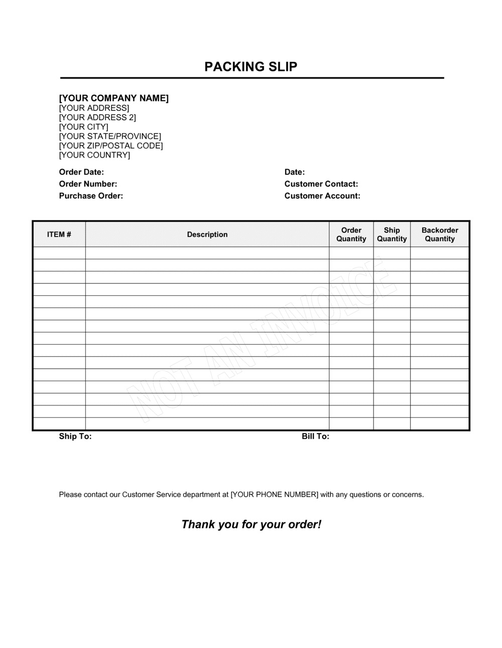 Packing Slip Template Box Breakdown