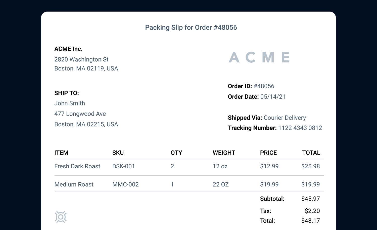Shipstation Packing Slip Templates Free