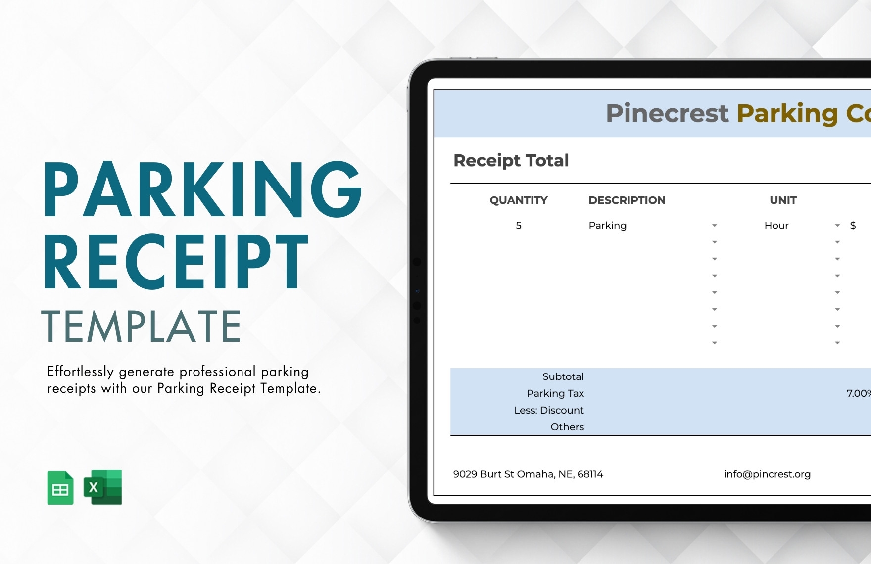 Parking Slip Template