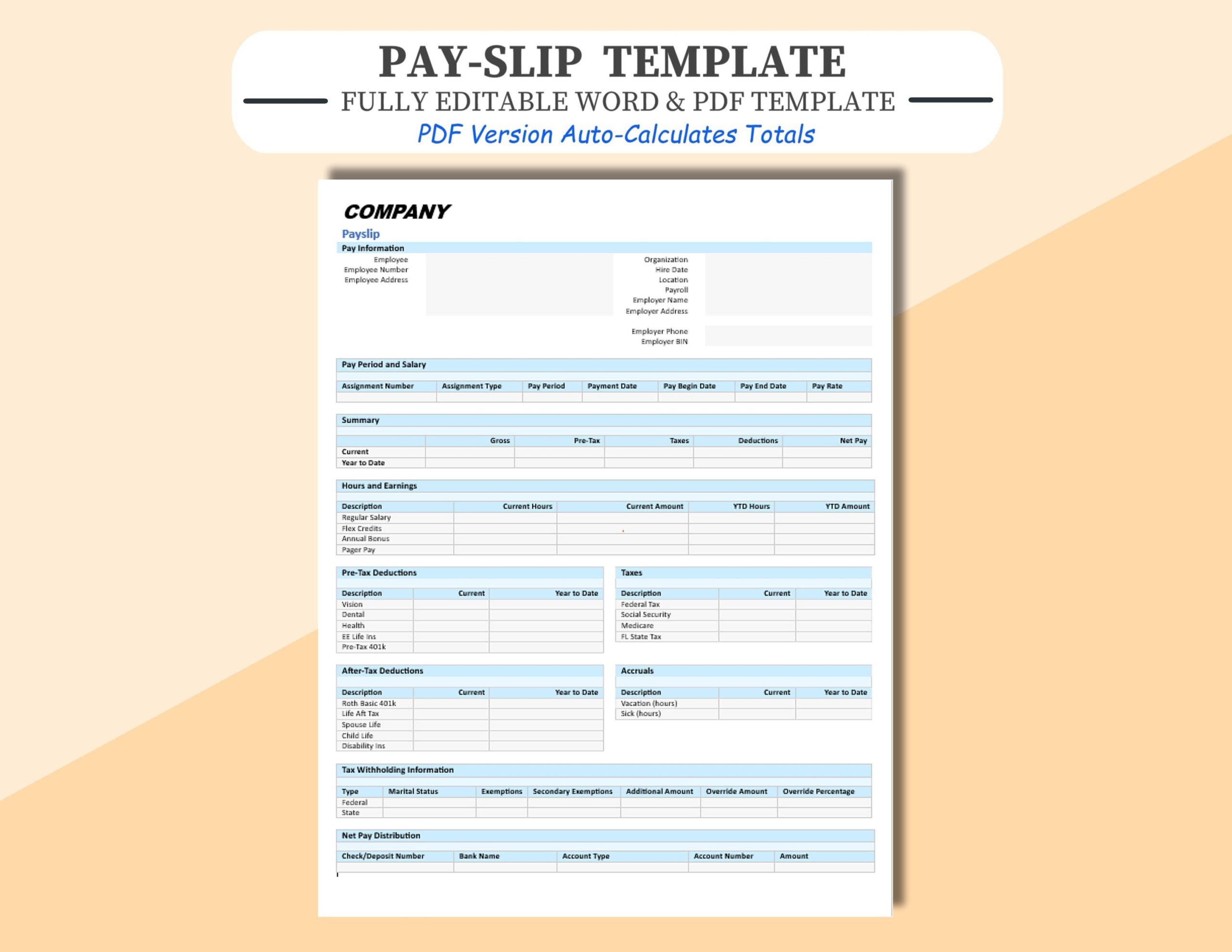 Payroll Slip Template Hk