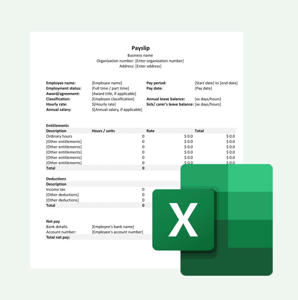 Editable Pay Slip Template