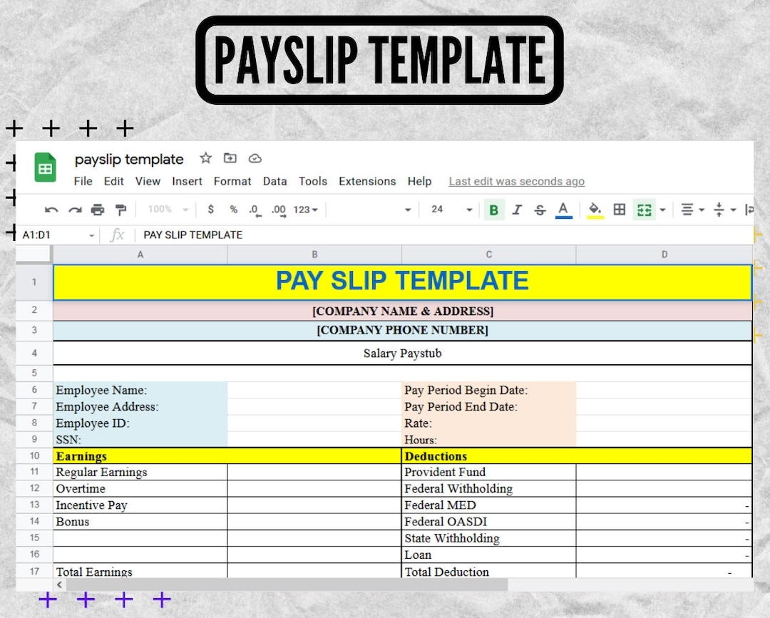 Sample Wage Slip Template Uk