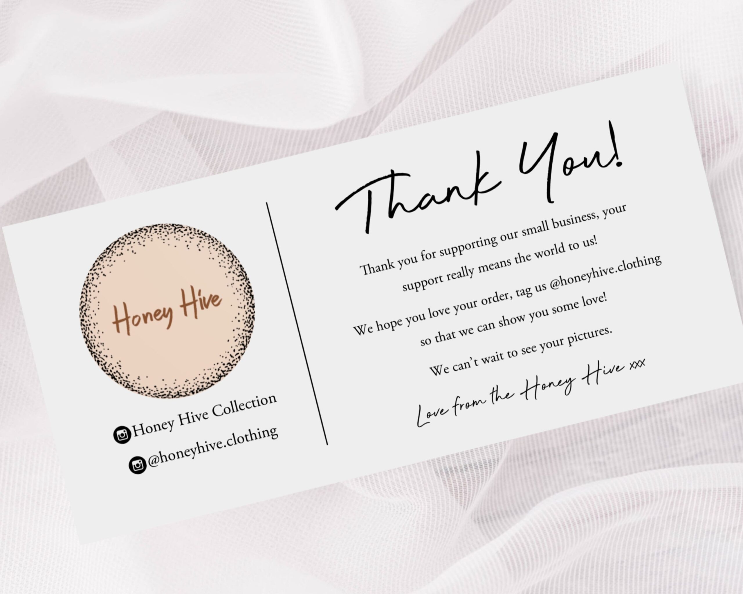 Personalised Business Thank You For Your Order Compliment Slips 