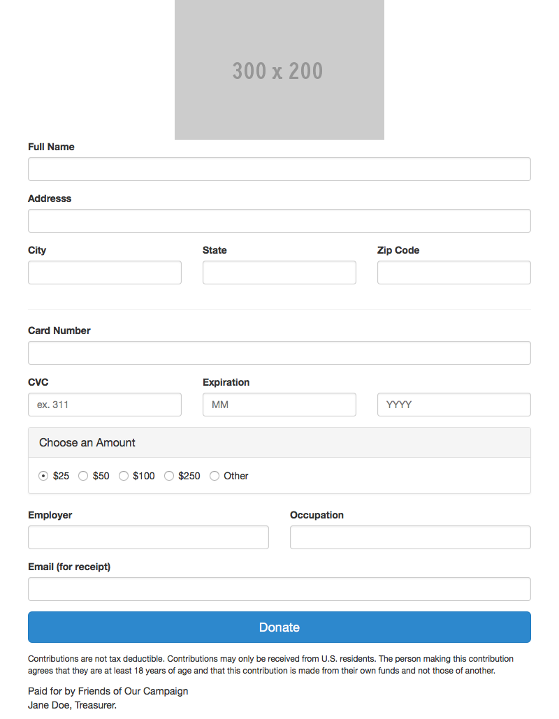 PHP Donation Form For Political Campaigns And Non profits Stephen Yeargin