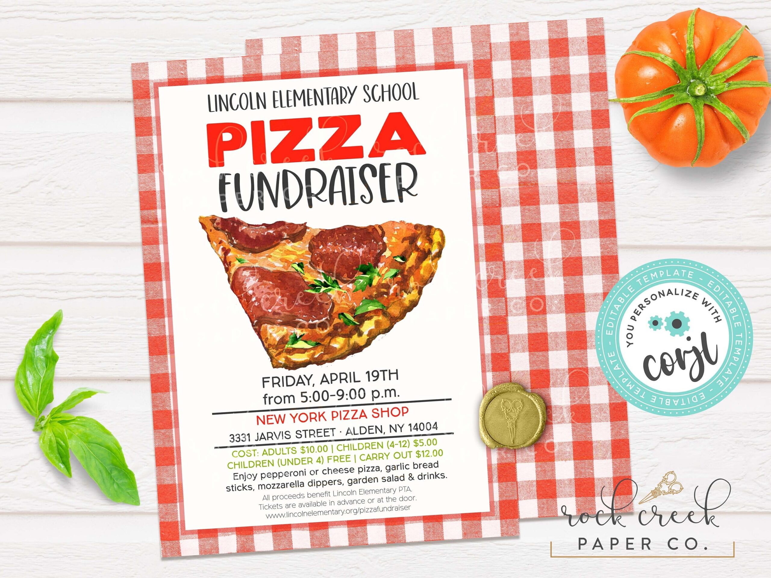 Pizza Permission Slip Template