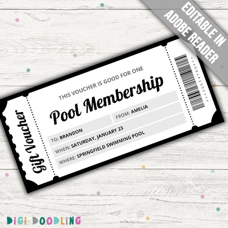 Pool Pass Slip Template
