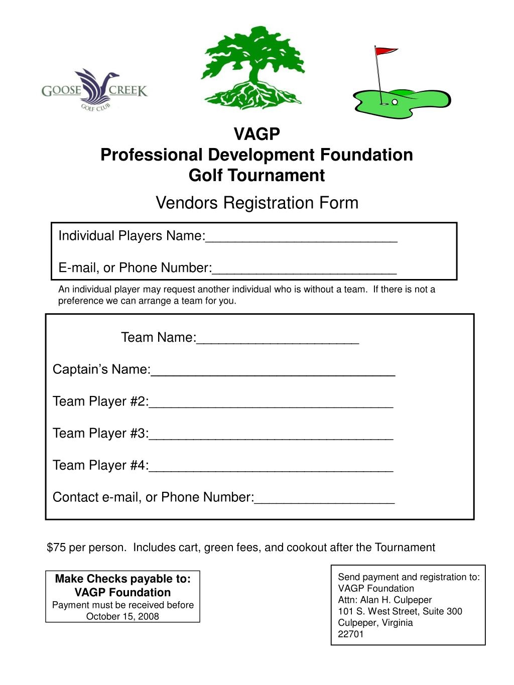 PPT VAGP Professional Development Foundation Golf Tournament PowerPoint Presentation ID 33056