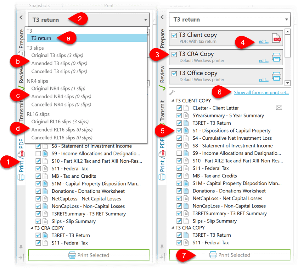 Print PDF T3 Returns And T3 NR4 Slips TaxCycle