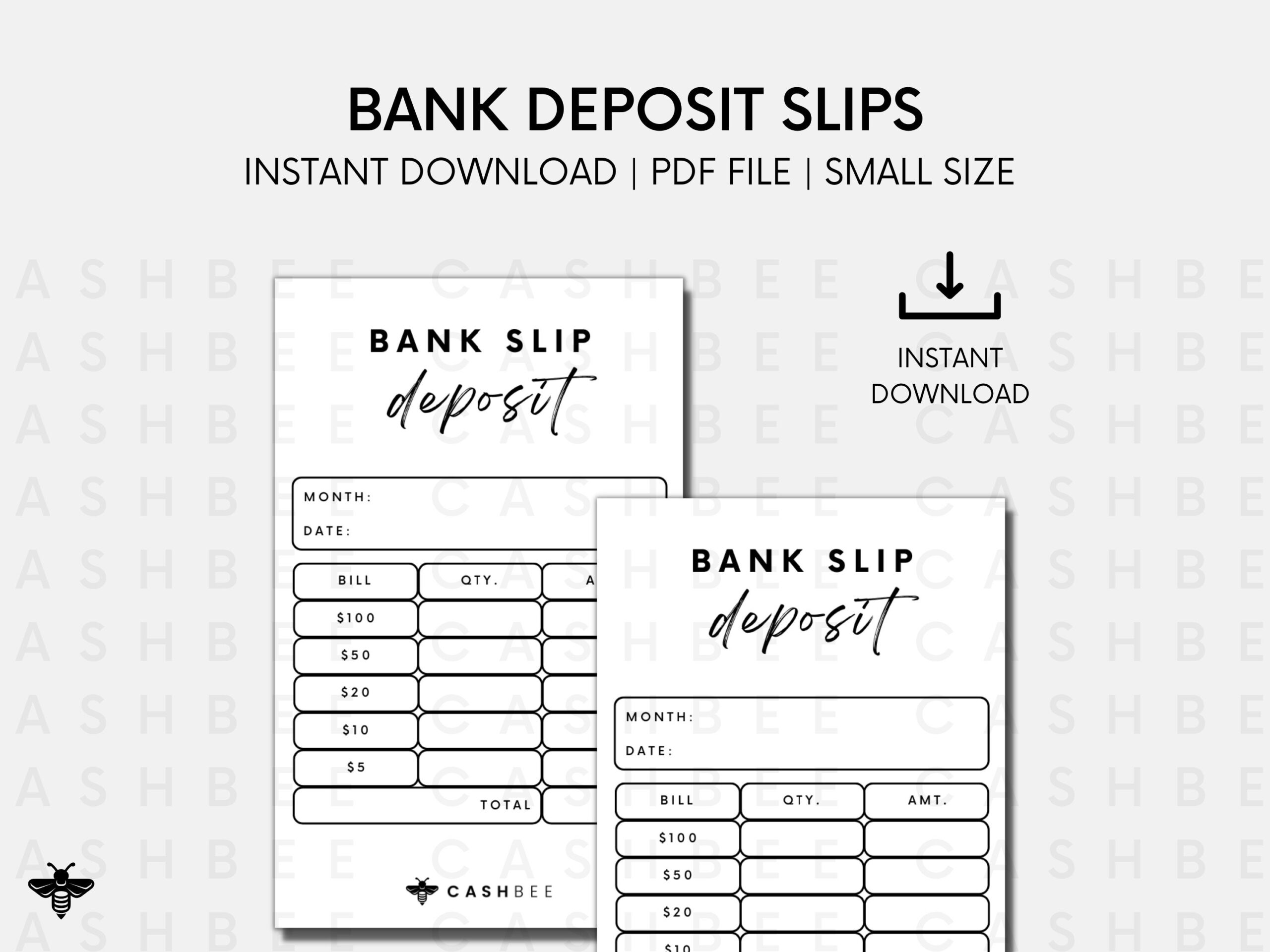 Detailed Deposit Slip Template