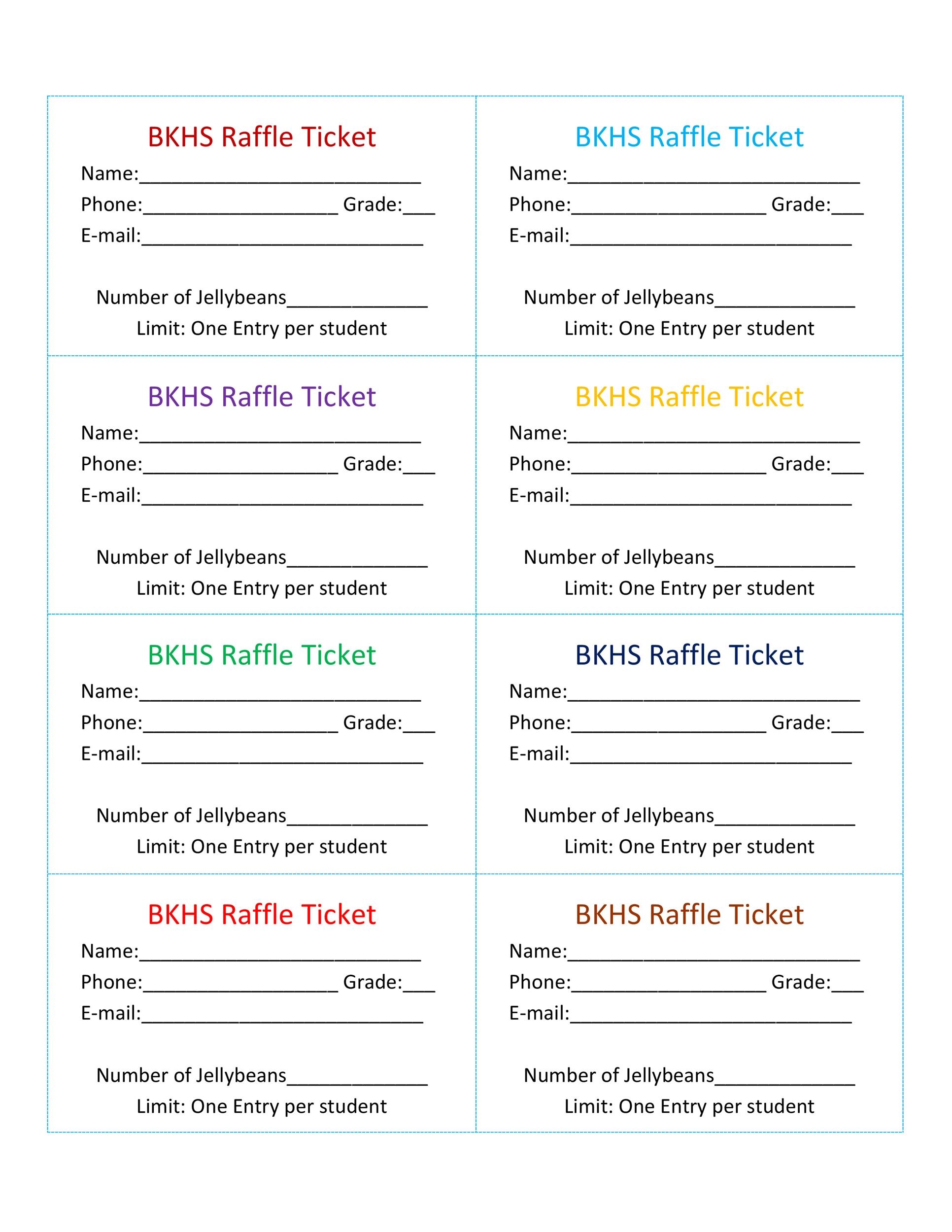 Free Raffle Slip Template