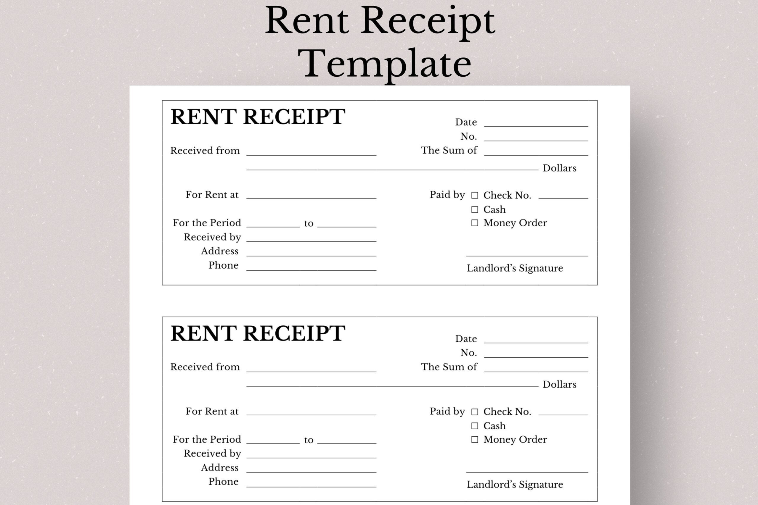 Printable Rent Receipt Forms Rent Receipt Template Rent Receipt Rent Receipt Rental Receipts Landlord Receipt Receipt VRBO Airbnb