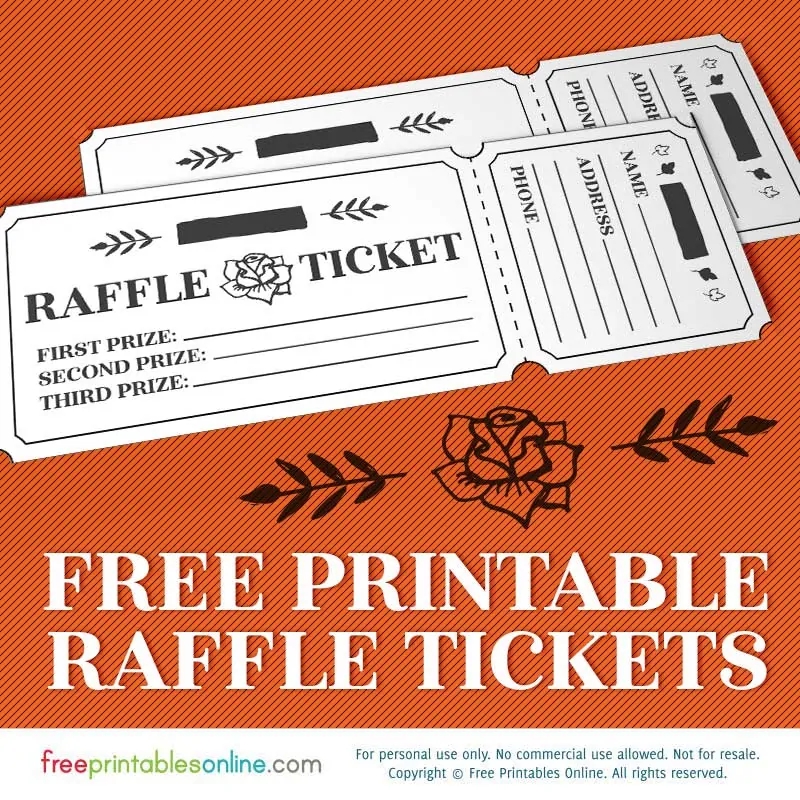 Raffle Slip Template