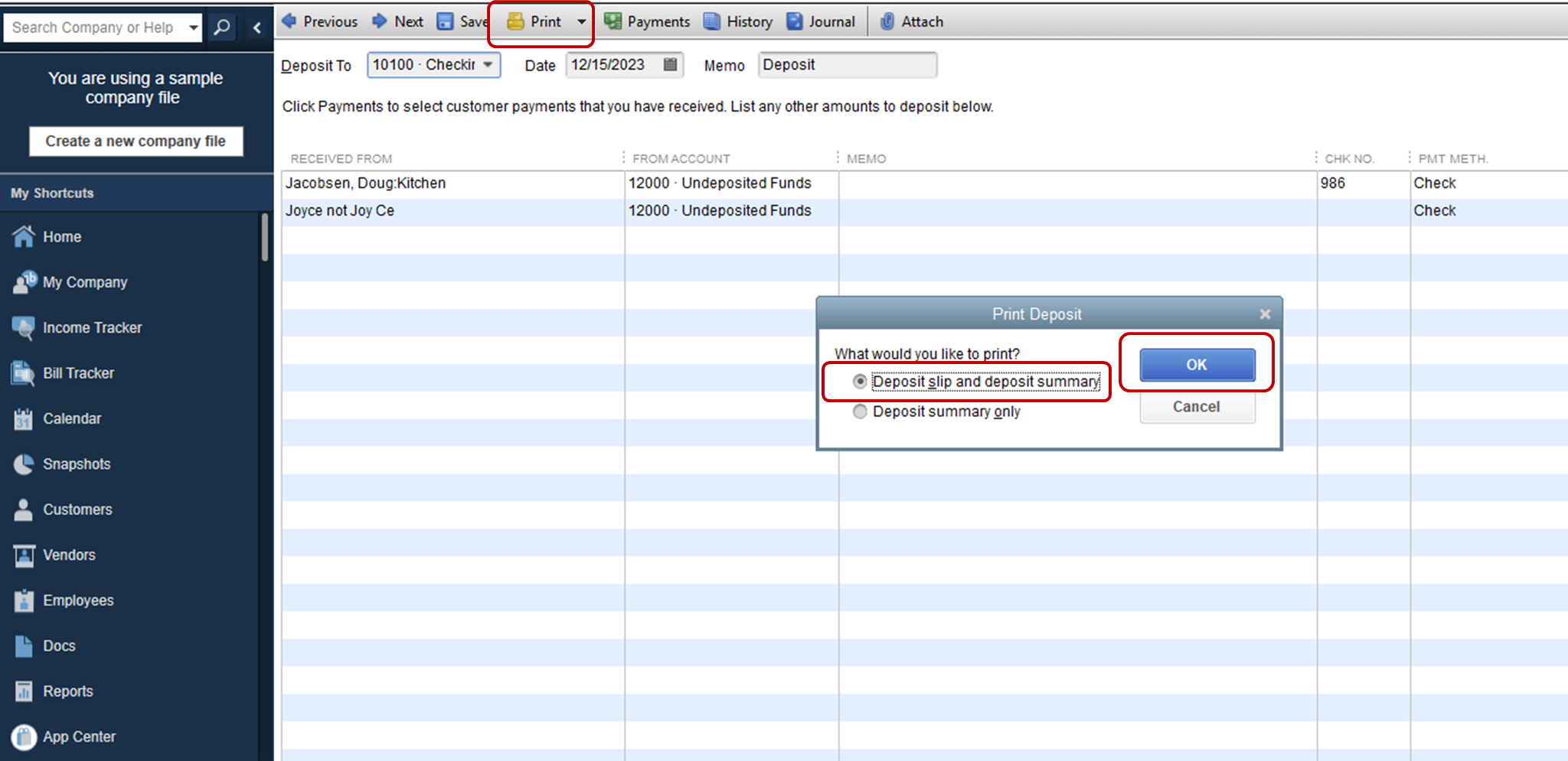 Qb Deposit Slip Template