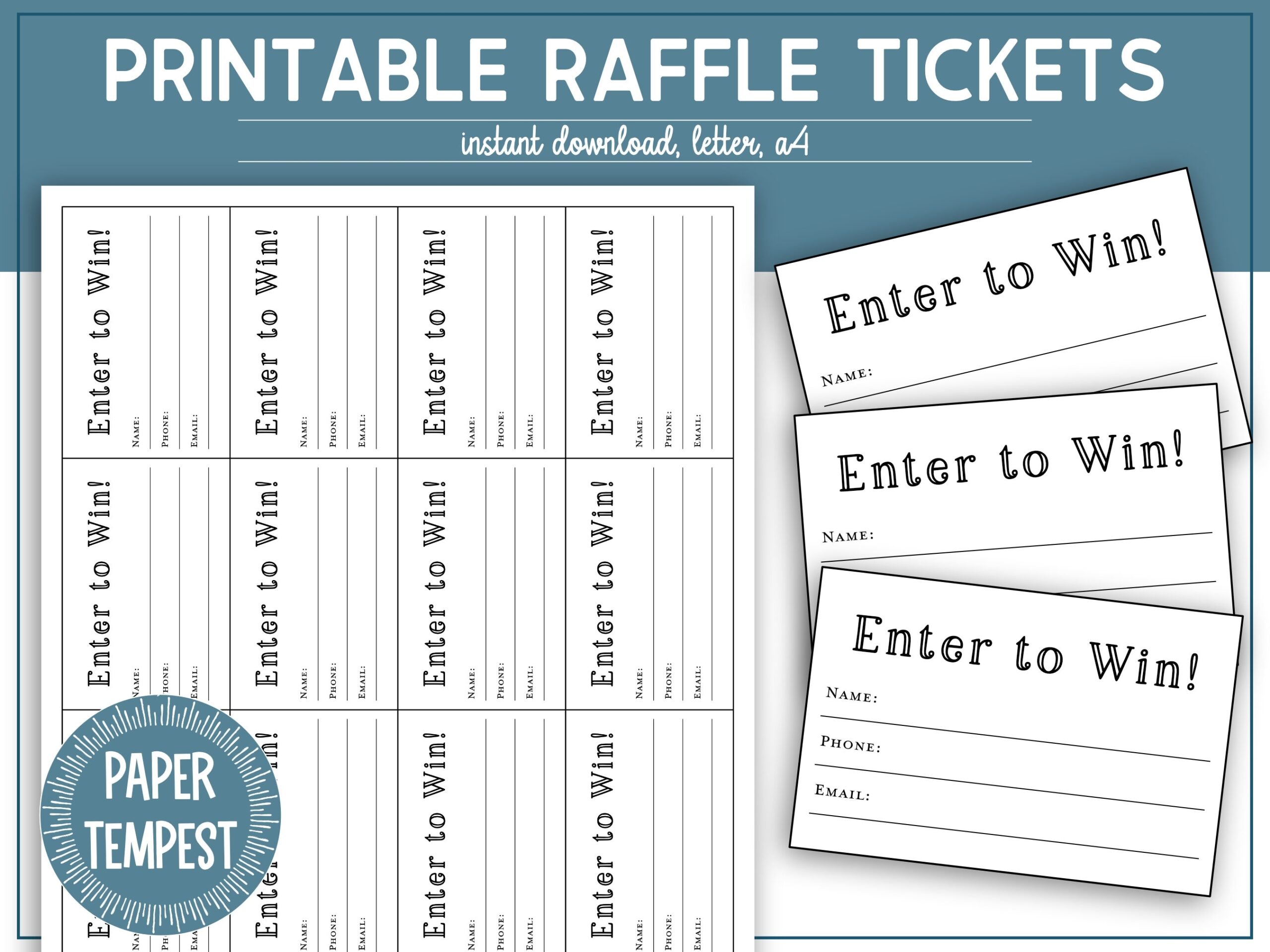 Raffle Slip Etsy Singapore
