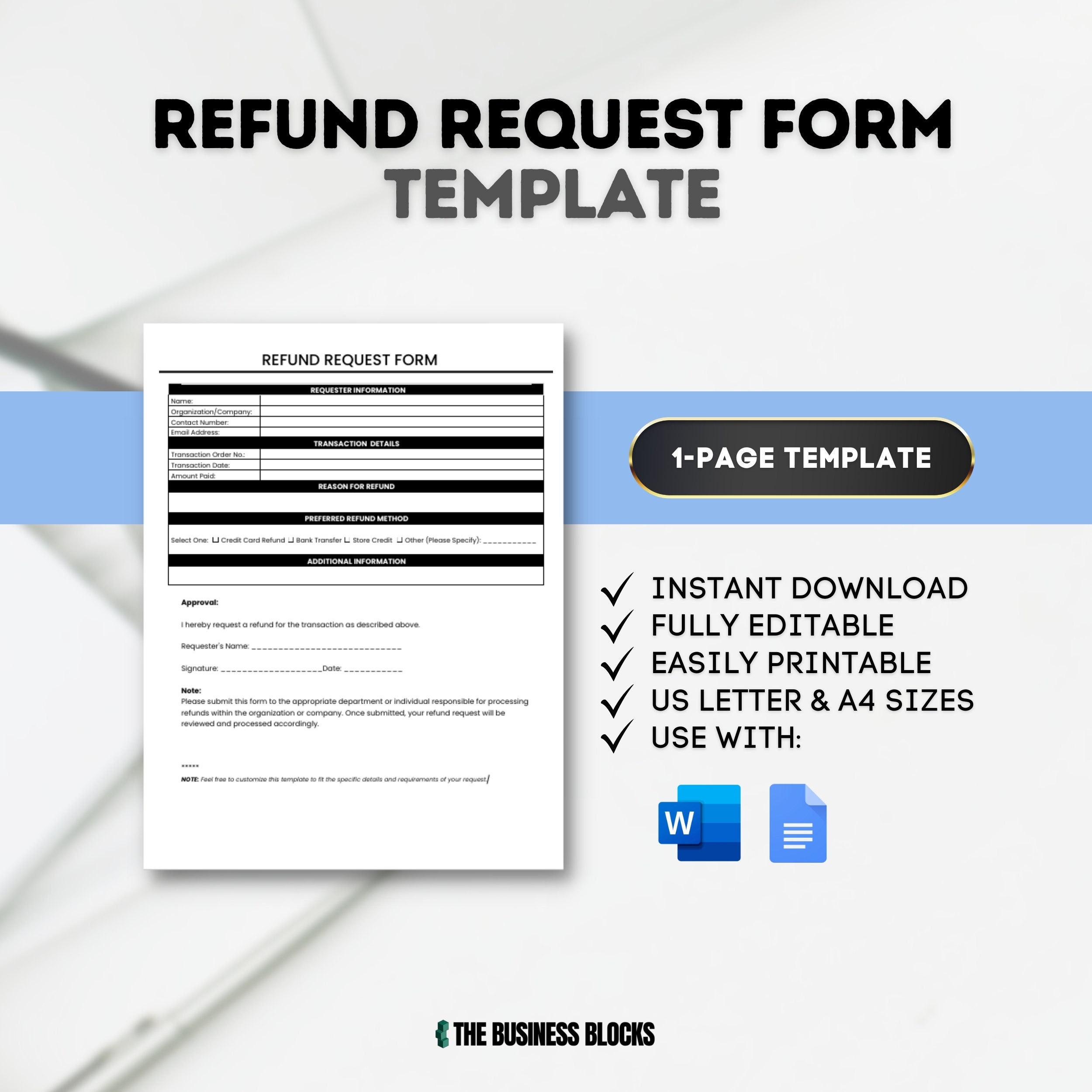 Refund Request Template Etsy