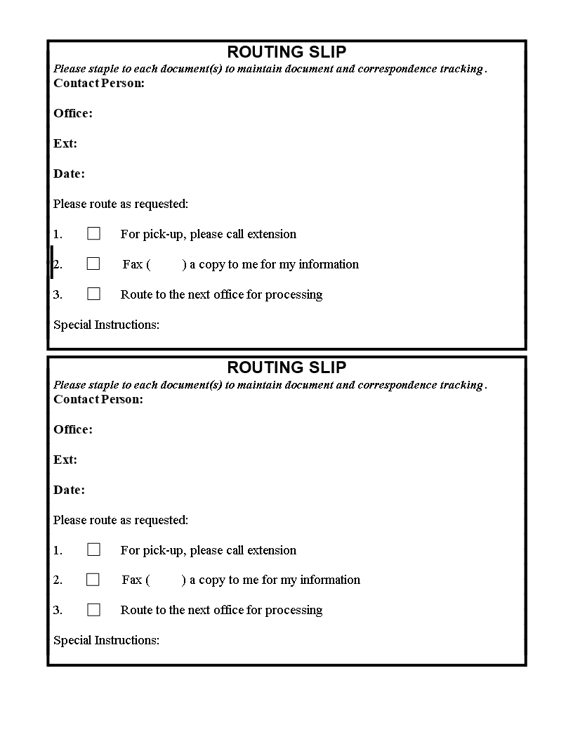 Routing Slip Template Templates At Allbusinesstemplates