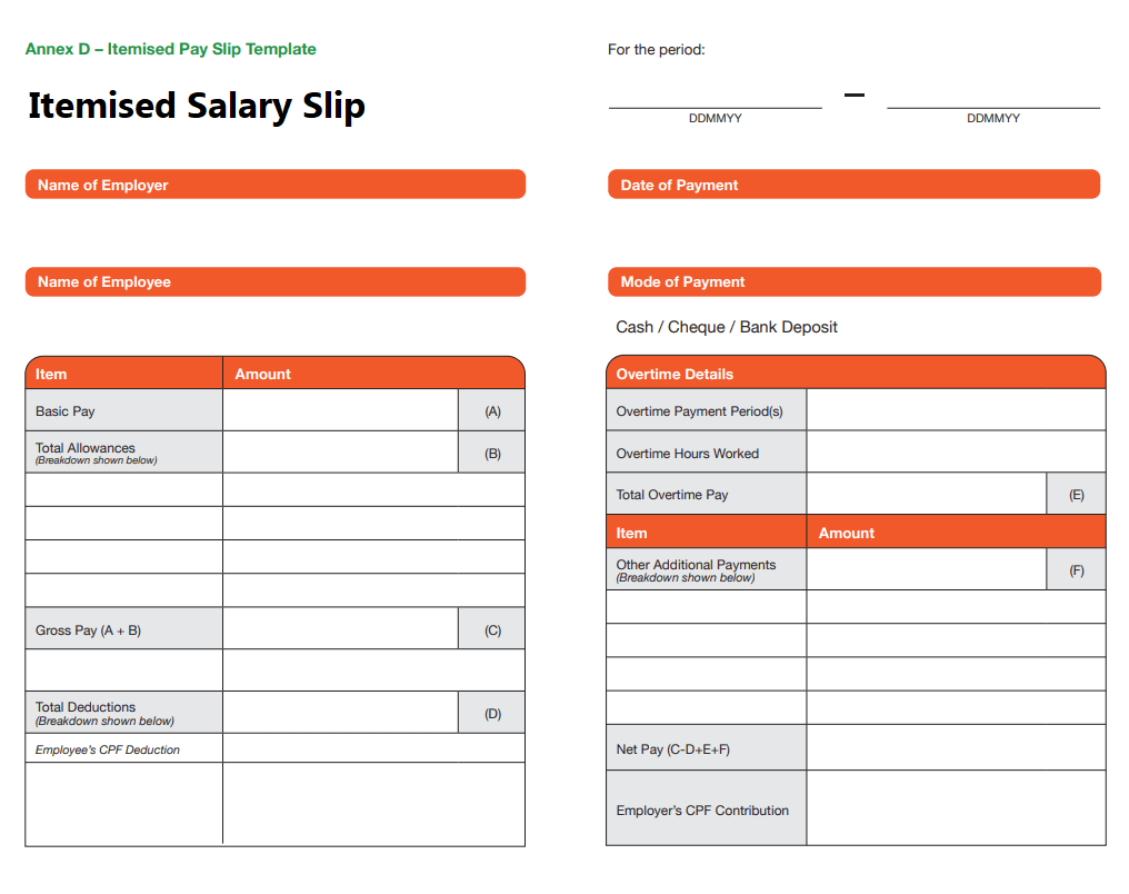 Salary Slip Template Carefully