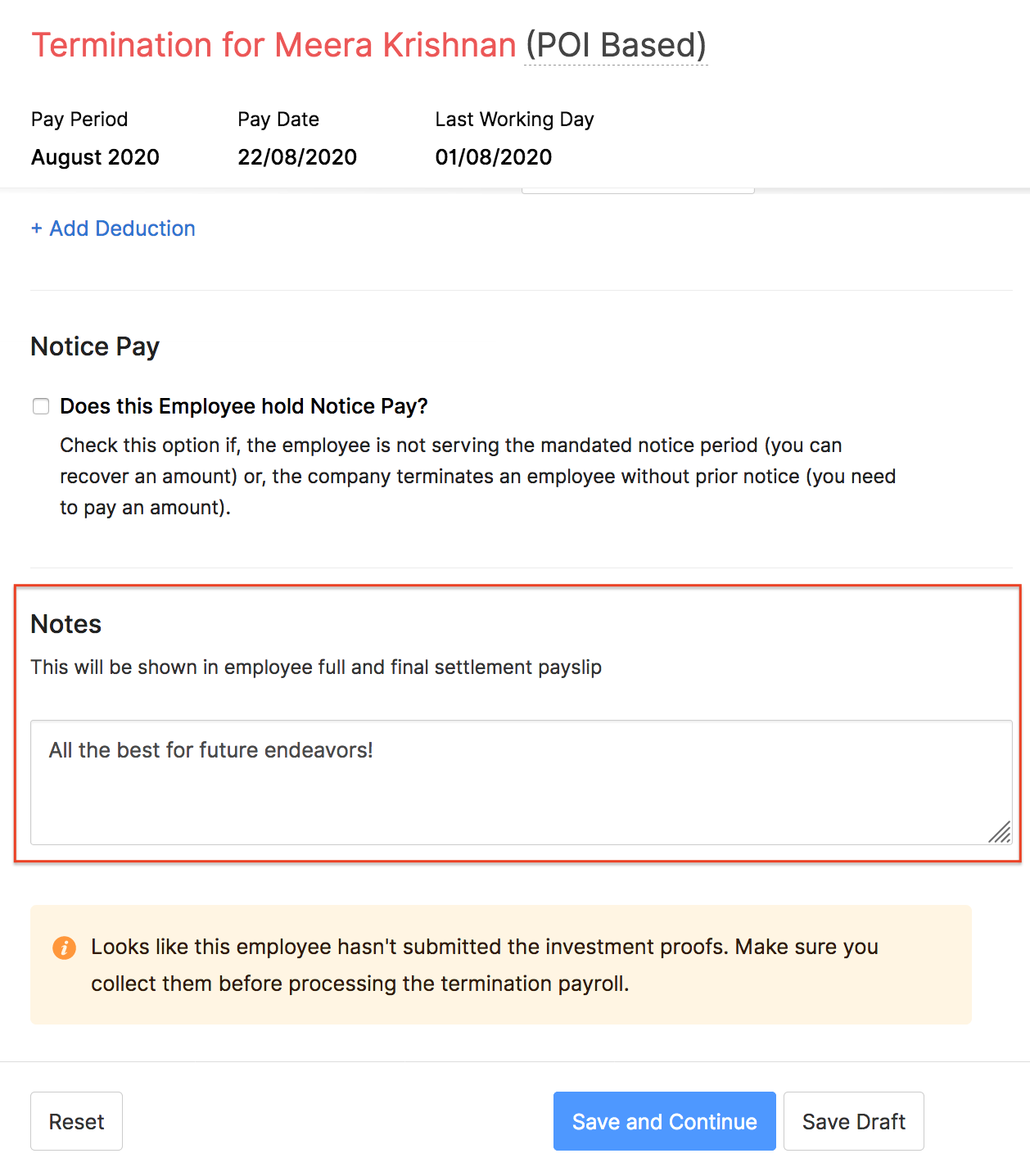 Send Salary Slip Template