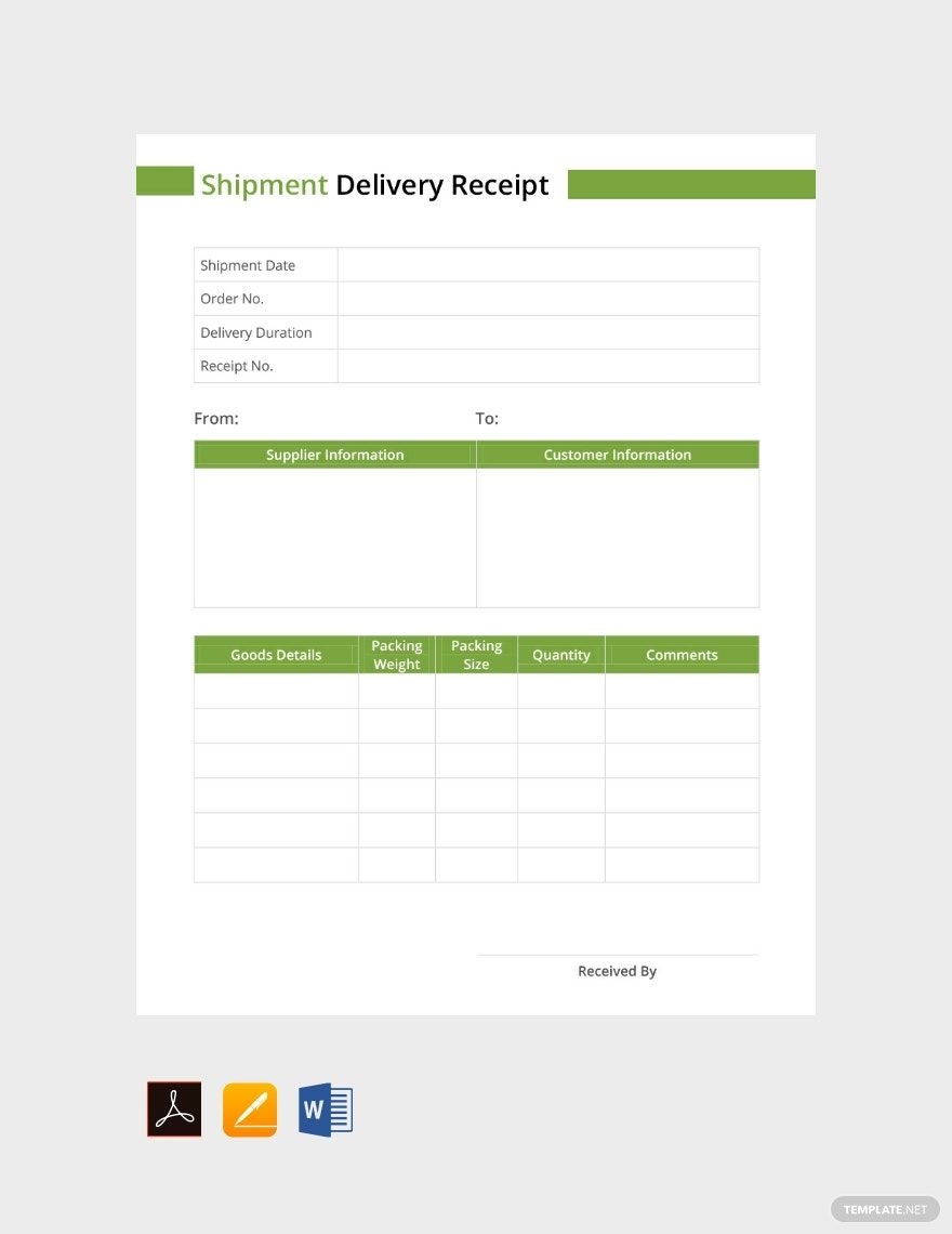 Courier Slip Template