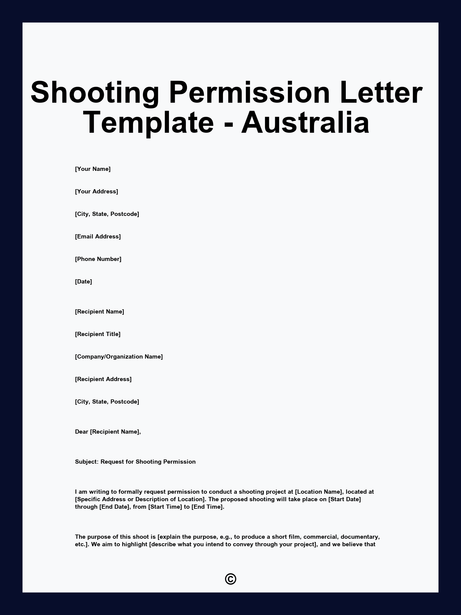 Hunting Permission Slip Template