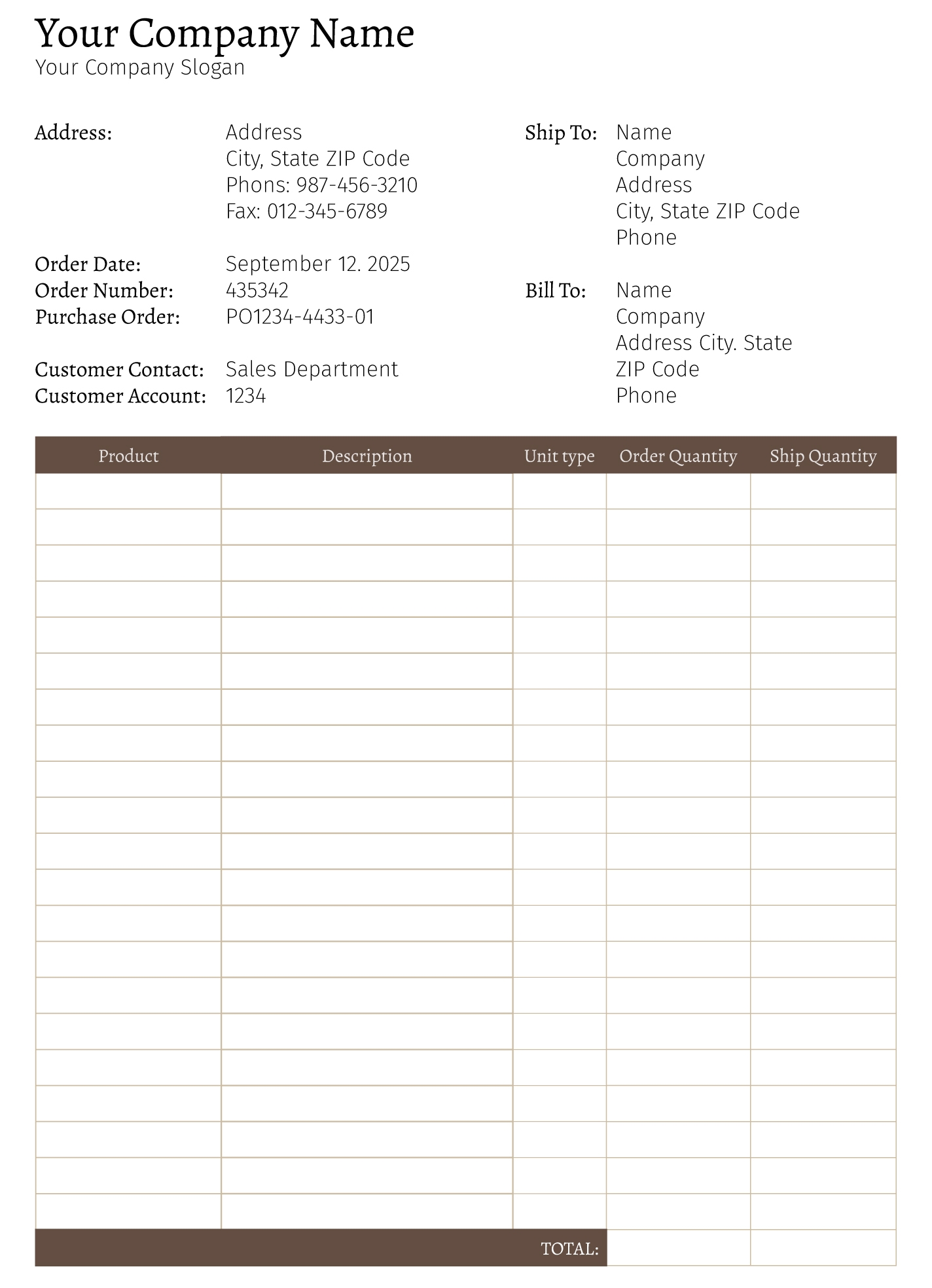 Simple Packing Slip Free Google Docs Template Gdoc io
