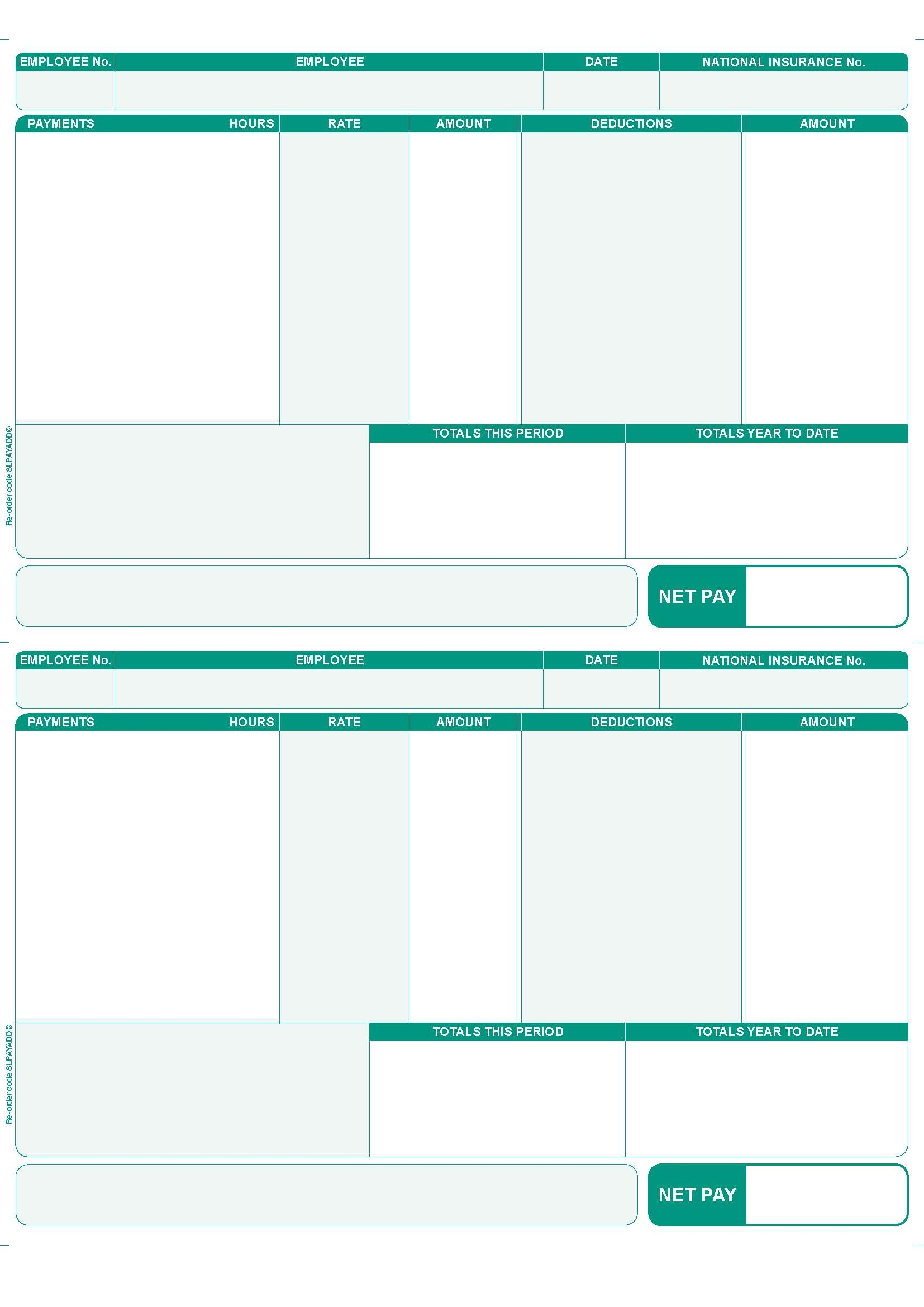 Sage Wage Slip Template