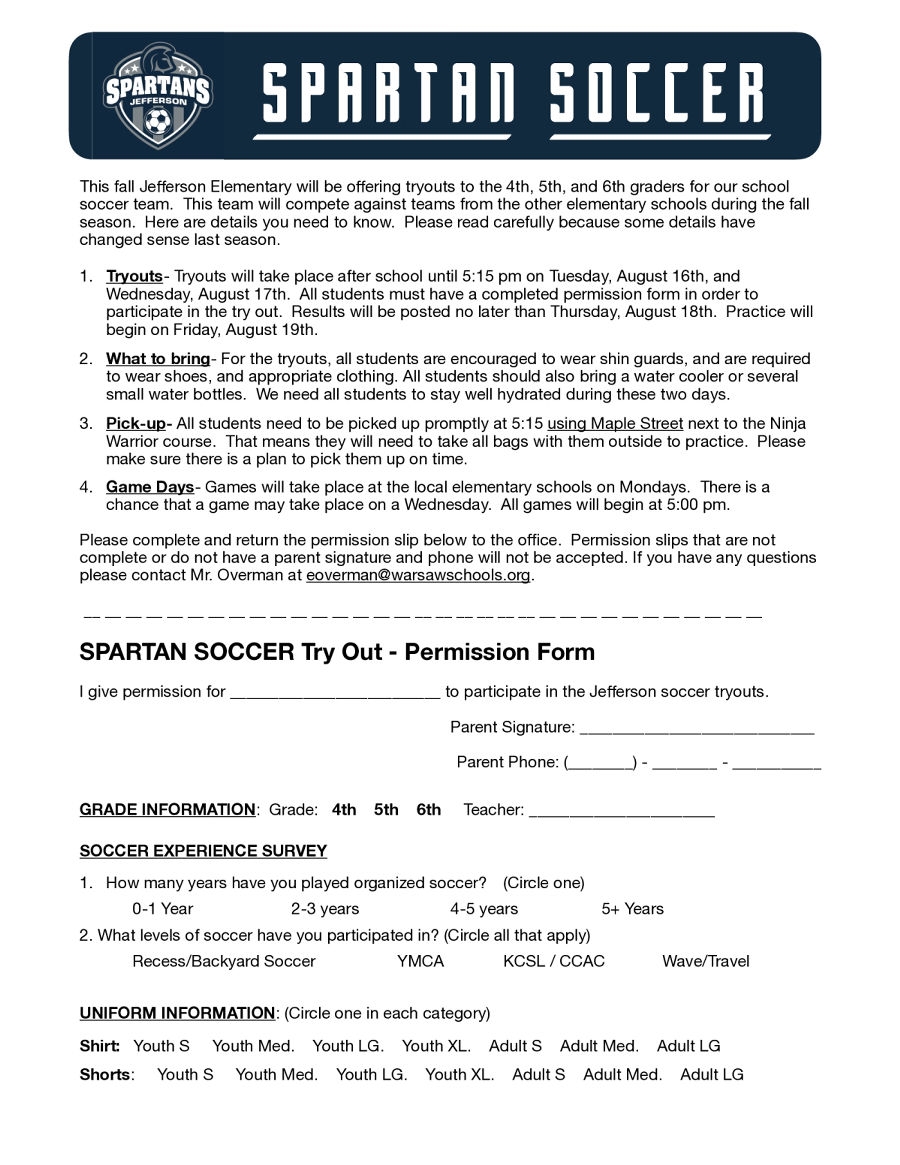 Spartan Soccer Tryouts 2022