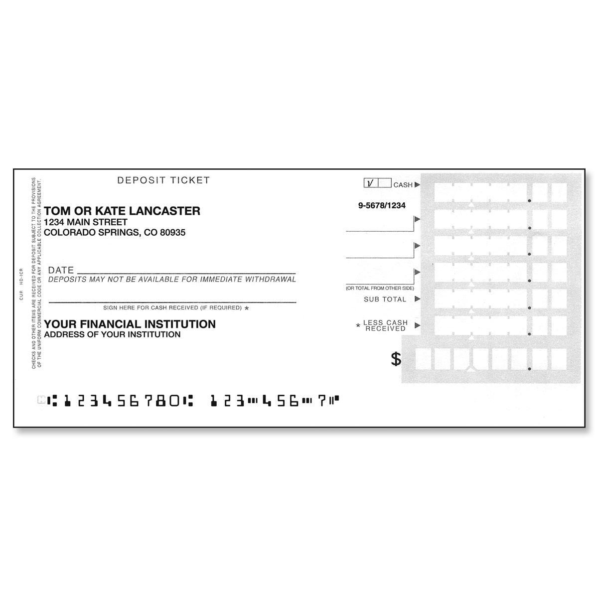 Fillable Deposit Slip Template