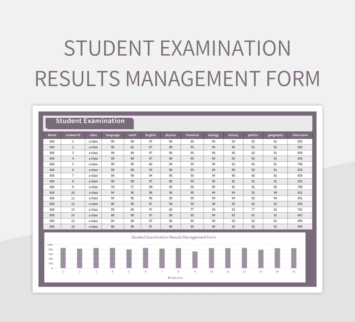 Exam Result Slip Template