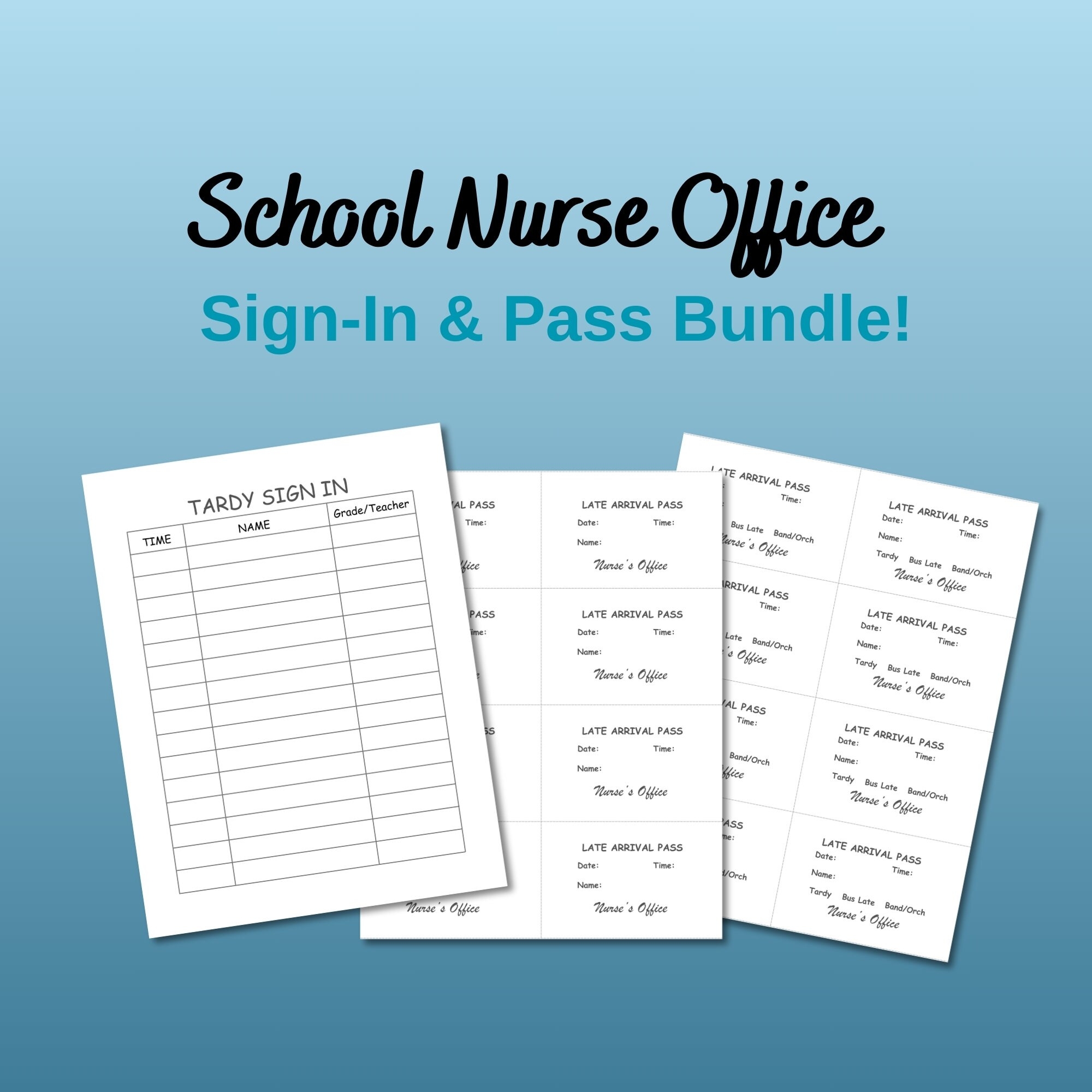 Student Tardy Pass Etsy