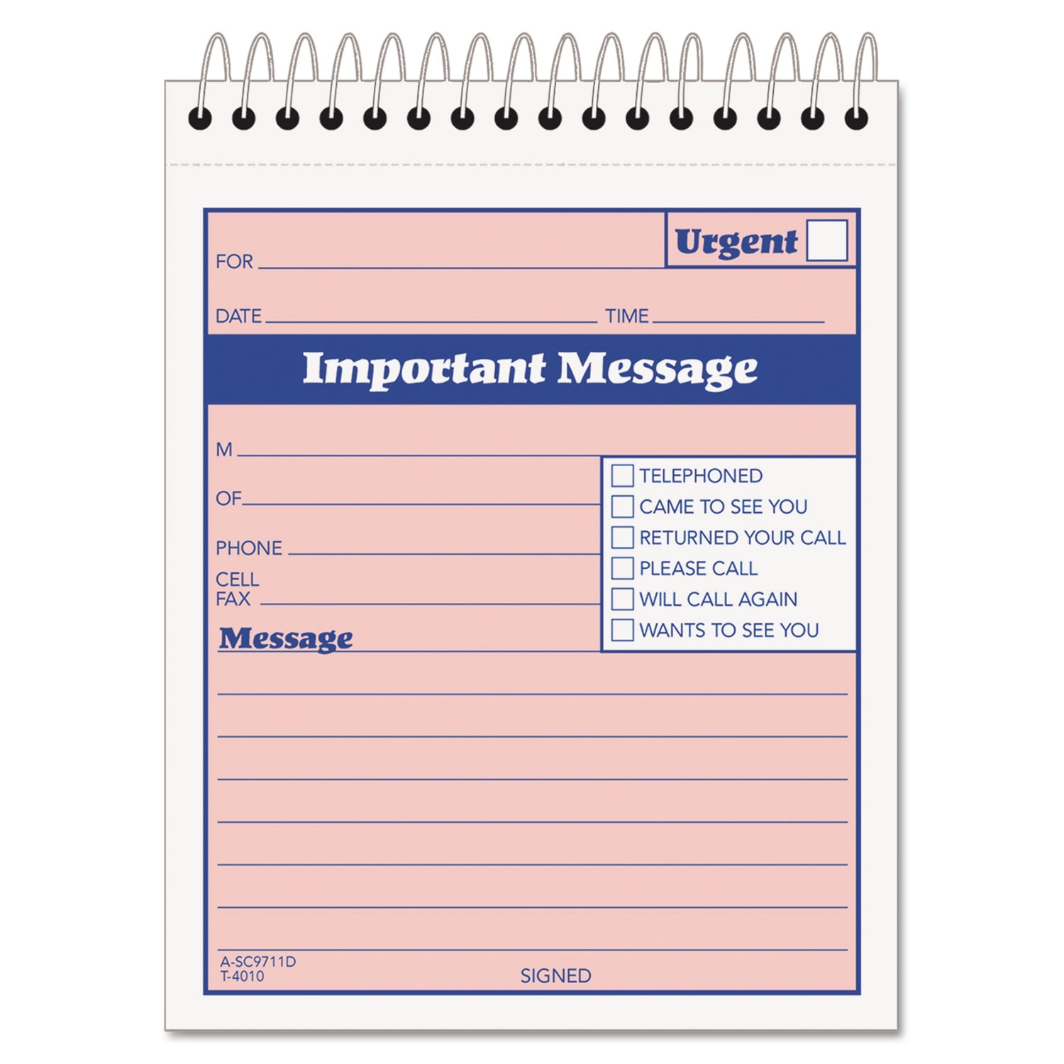 Telephone Message Book With Fax Mobile Section Two Part Carbonless 4 25 X 5 5 50 Forms Total