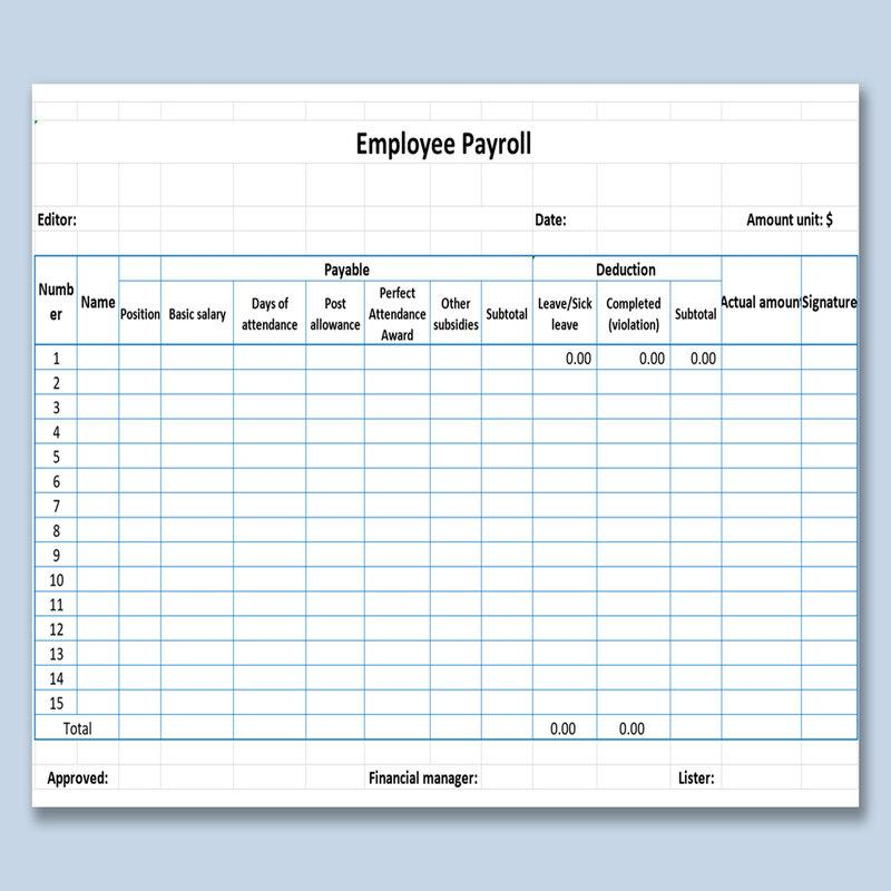The Best Truck Driver Payroll Template Excel Sheets WPS Office Academy