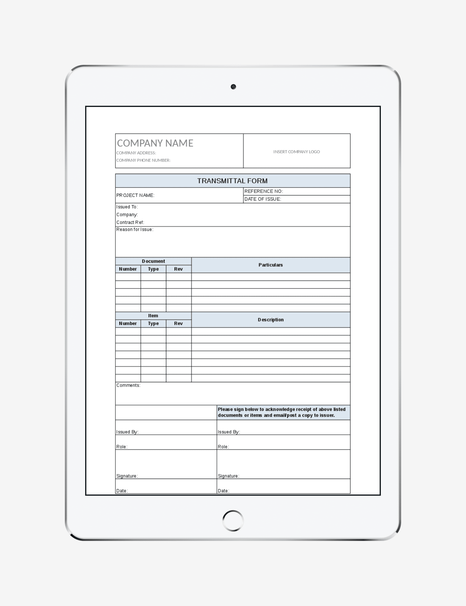 Transmittal Form