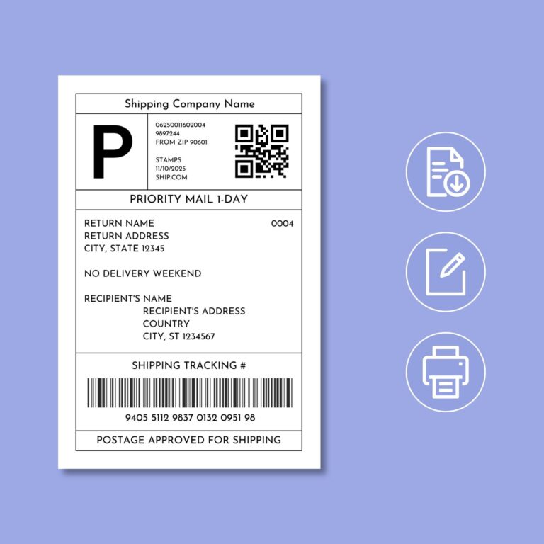 UPS Shipping Label Template Ups Shipping Label 