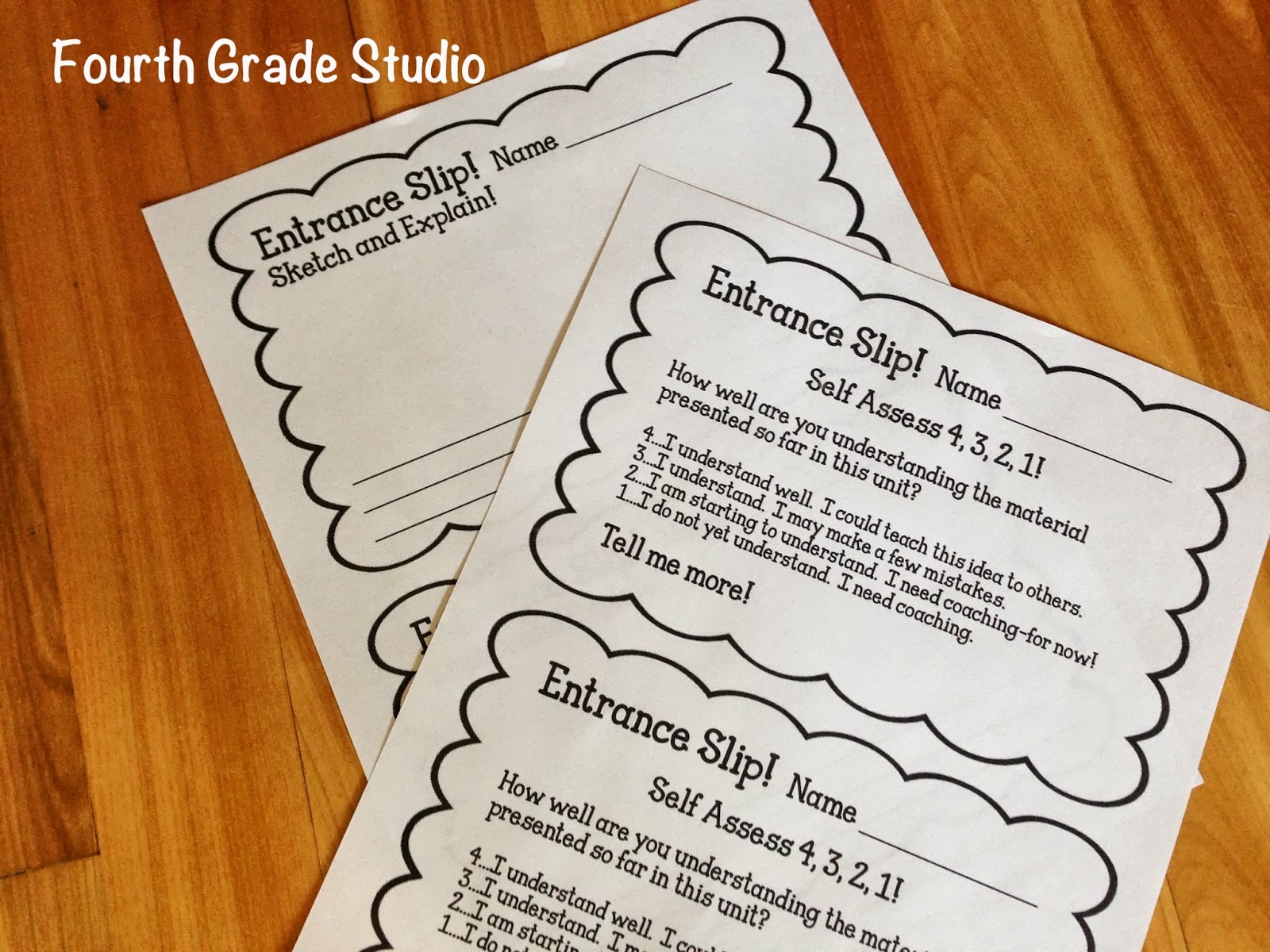 Using Entrance Slips To Guide Instruction Upper Elementary Snapshots