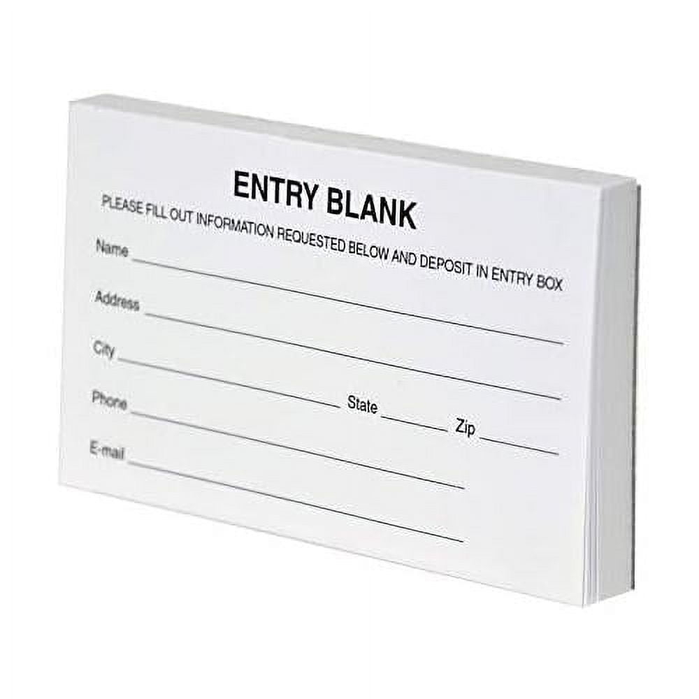 Contest Entry Slip Template