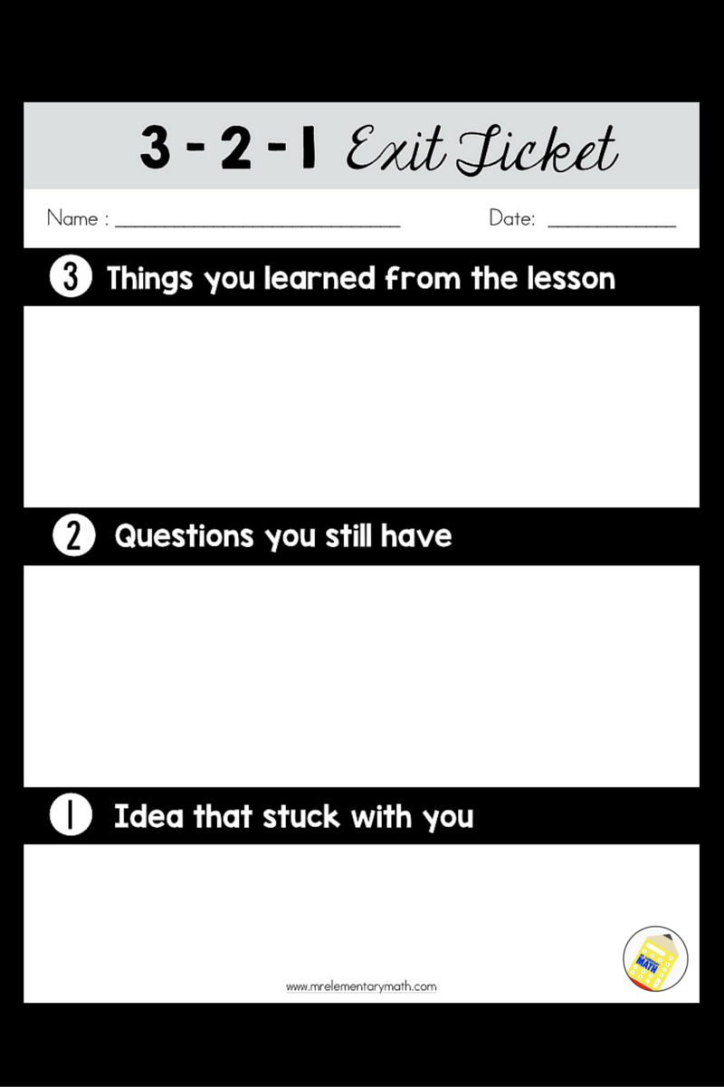 Who s Who And Who s New 3 2 1 Exit Tickets